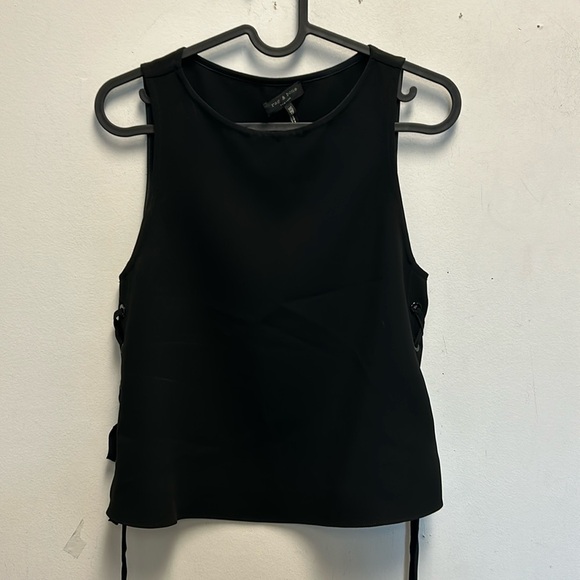 RAG & BONE Eliza lace up top - Picture 3 of 7